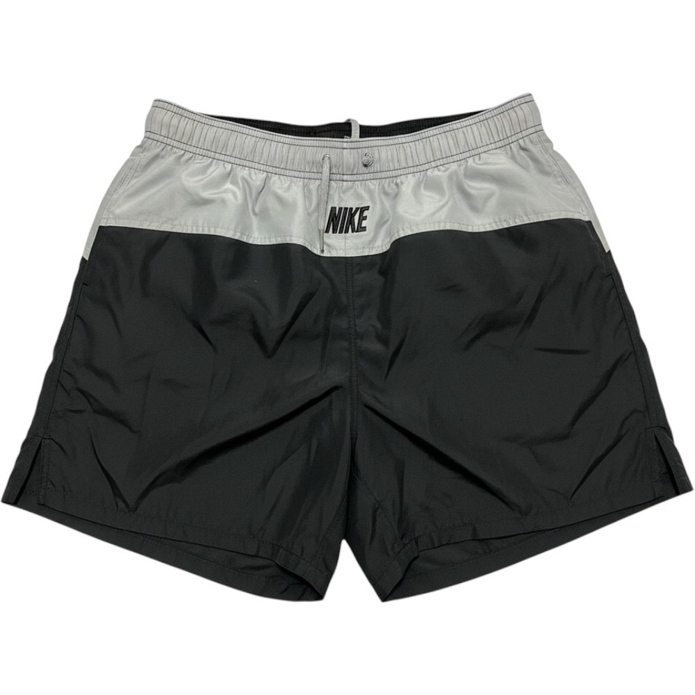 Nike Mens Athletic Shorts Black Grey Mesh Lined Drawstring Size Large